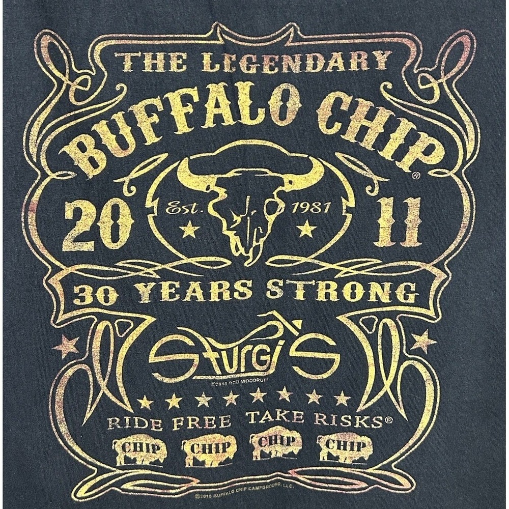 Sturgis Buffalo Chip Motorcycle Legend 2010 Short Sleeve T-Shirt 3XL